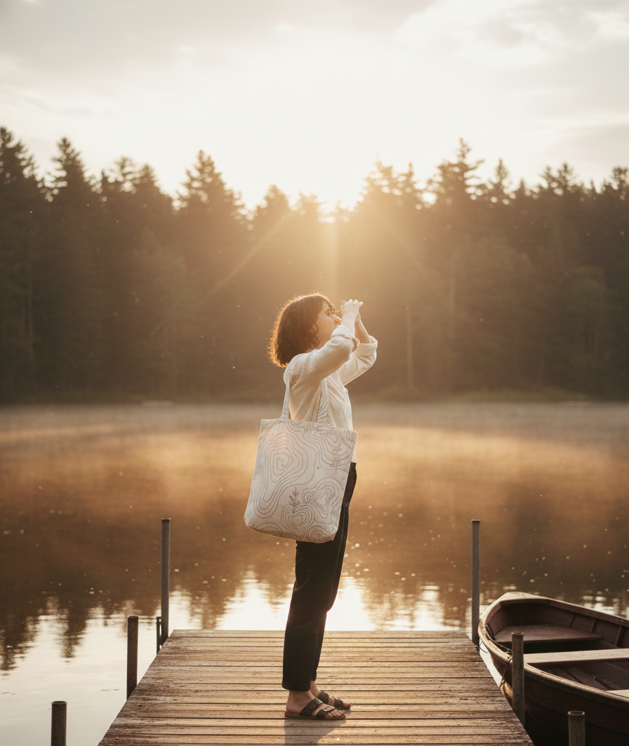 Aethetic Unisex Totebag Zipper