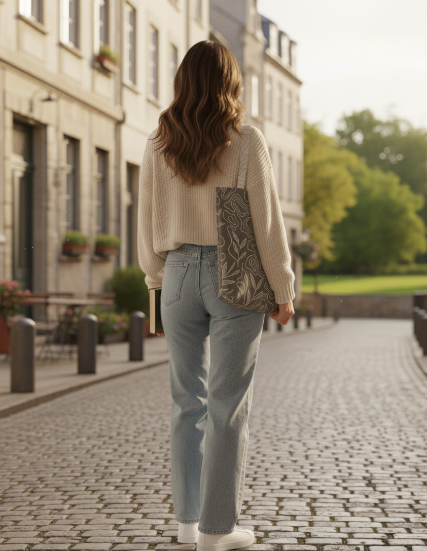 Aesthetic Unisex Totebag Zipper