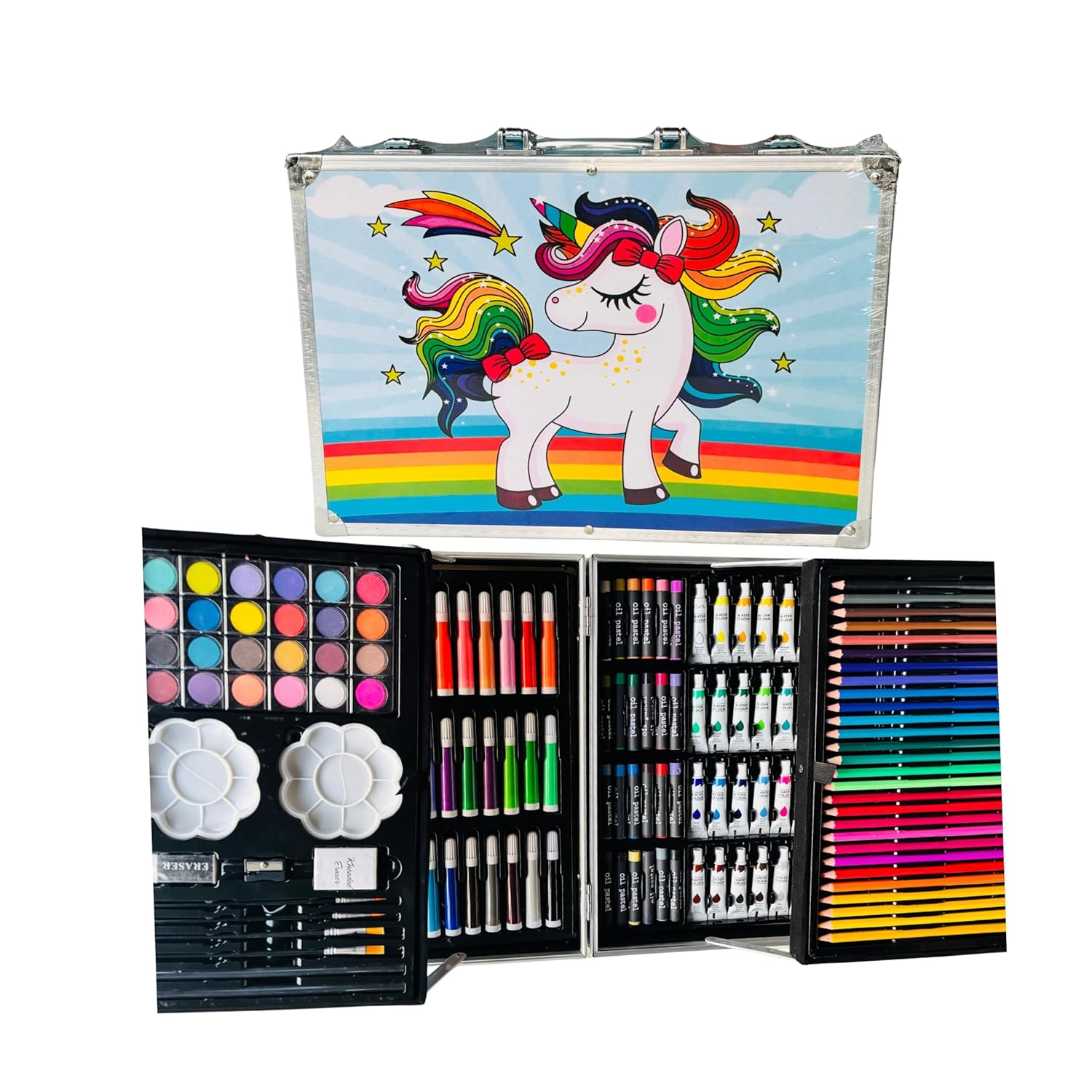 Unicorn Art Kit for Kids – 145 Pcs Drawing & Painting Set